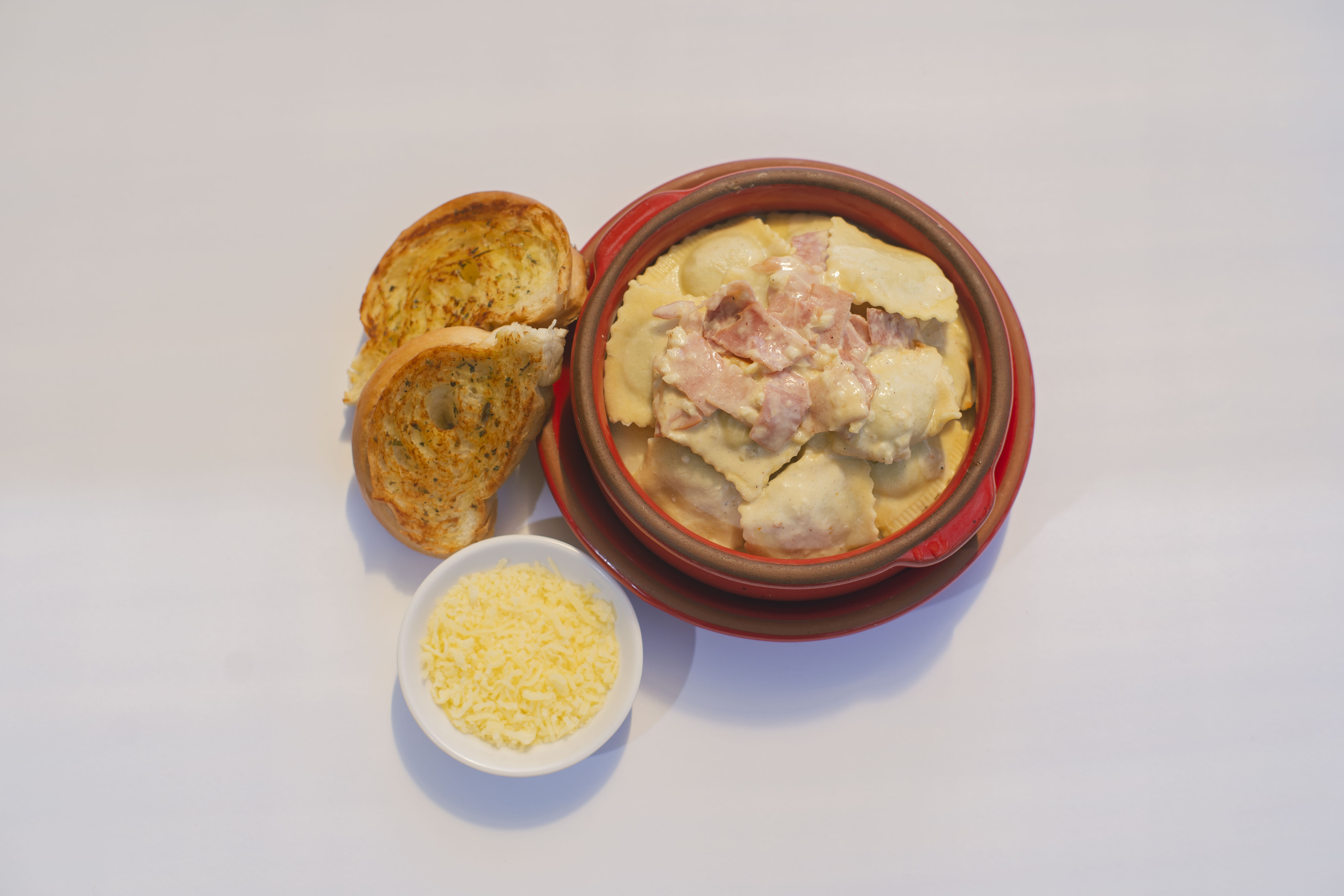 Ravioles a la Carbonara