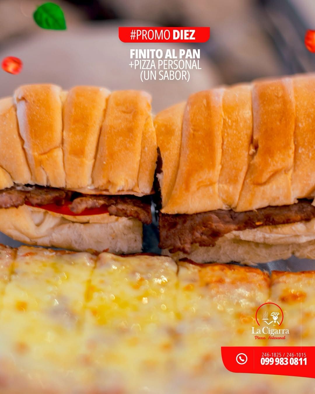 finito al pan mas pizza personal